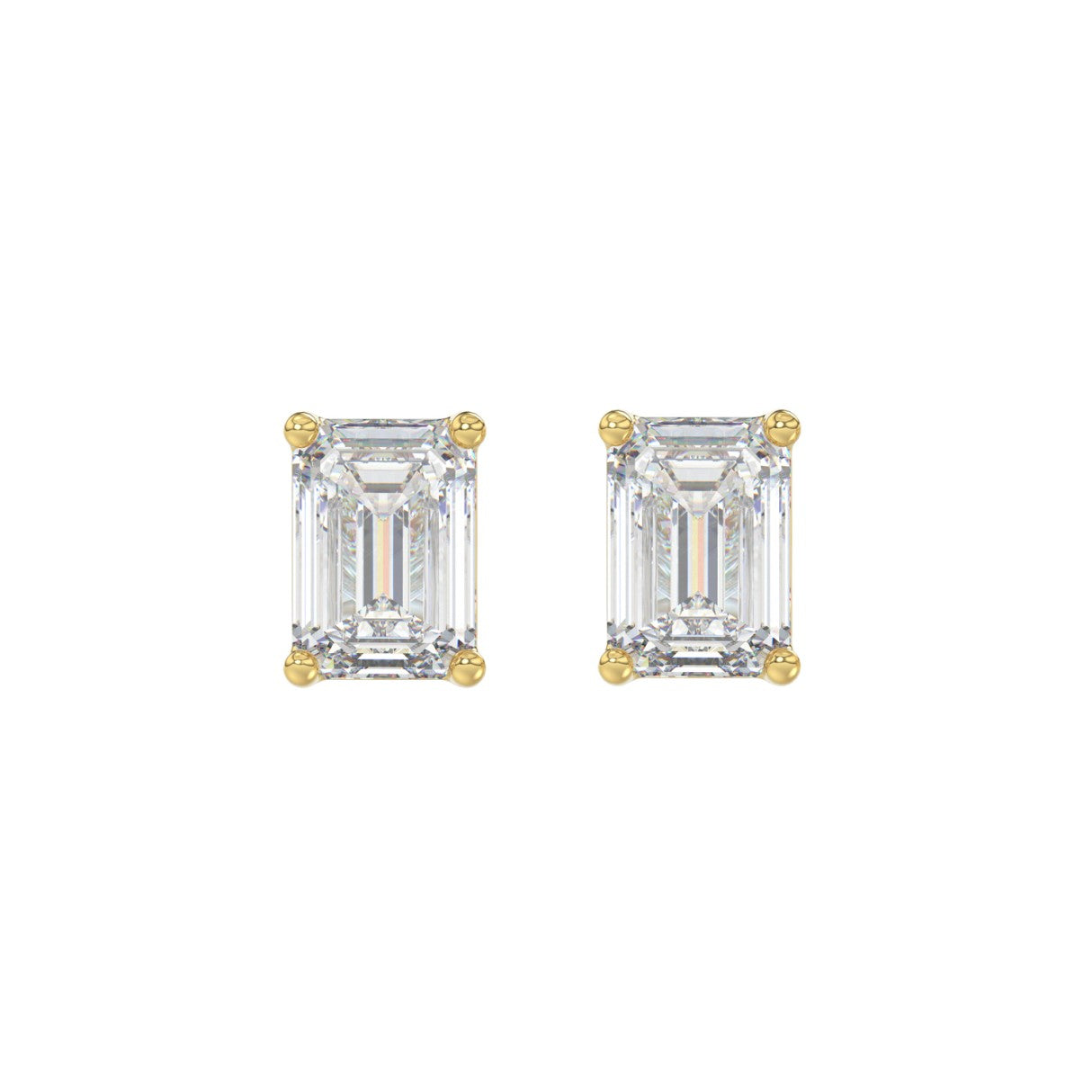 2.5 CTW Emerald Lab-Grown Diamond Stud Earrings