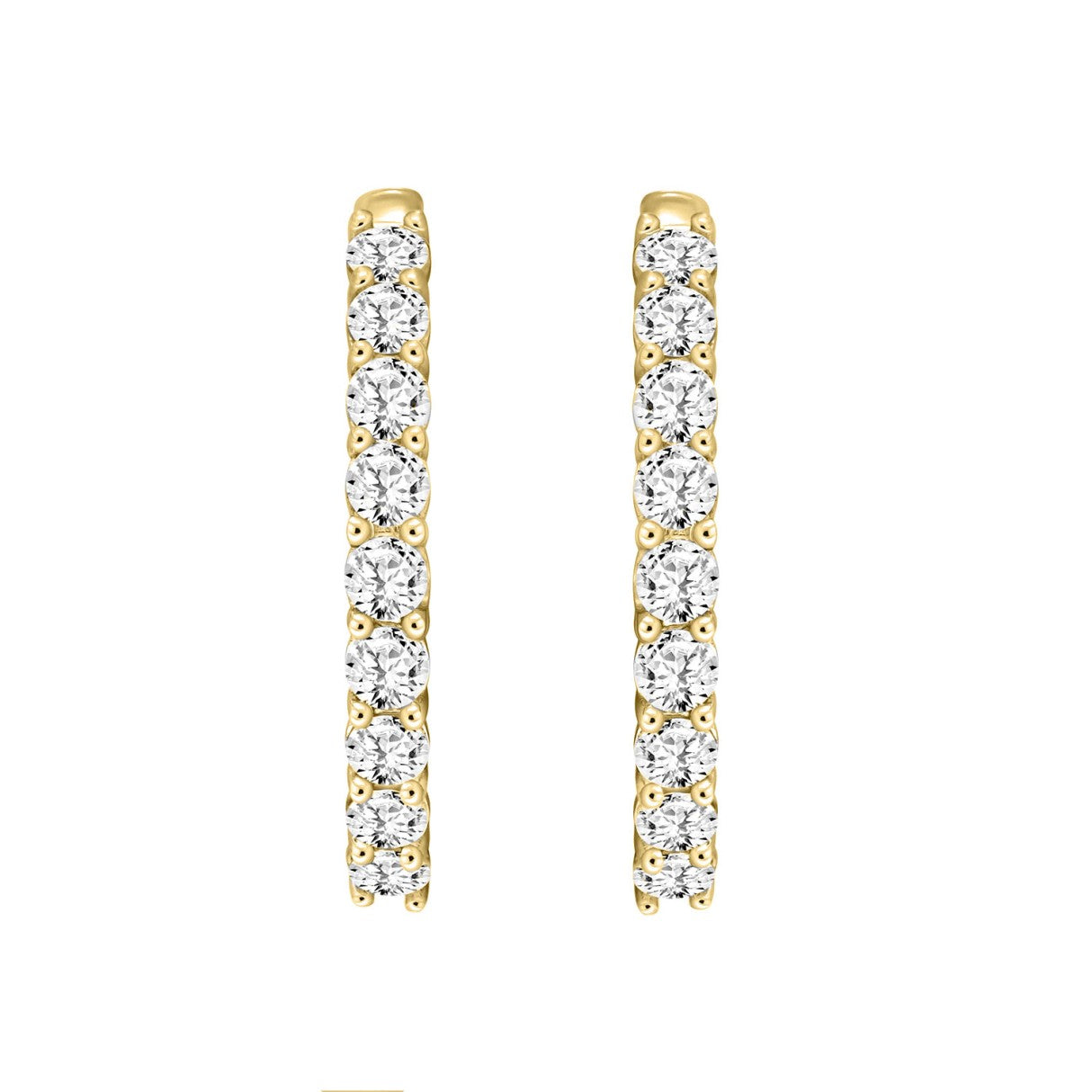 7 CTW Inside-Out Lab-Grown Diamond Hoop Earrings