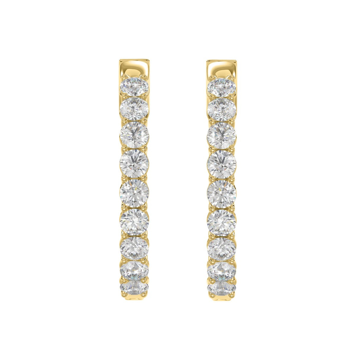 5 CTW Inside-Out Lab-Grown Diamond Hoop Earrings