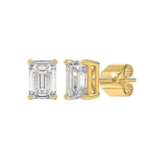 2.5 CTW Emerald Lab-Grown Diamond Stud Earrings