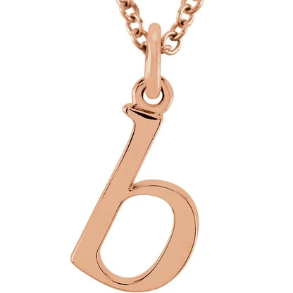 Lowercase letter b pendant in 18K rose gold-plated sterling silver