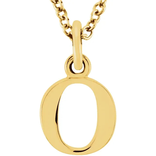 Lowercase letter o pendant in 18K yellow gold-plated sterling silver