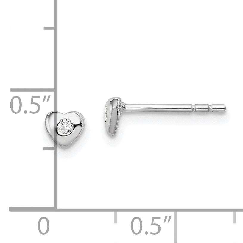 Children’s Birth-Month Crystal Heart Earrings April measurement guide