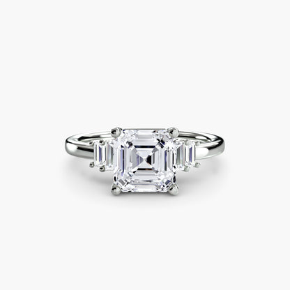 The Shelly Baguette Accent Solitaire