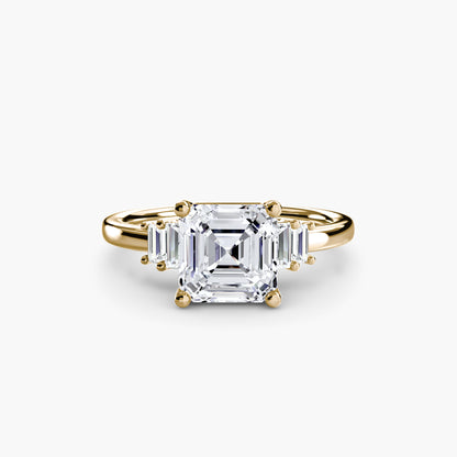 The Shelly Baguette Accent Solitaire