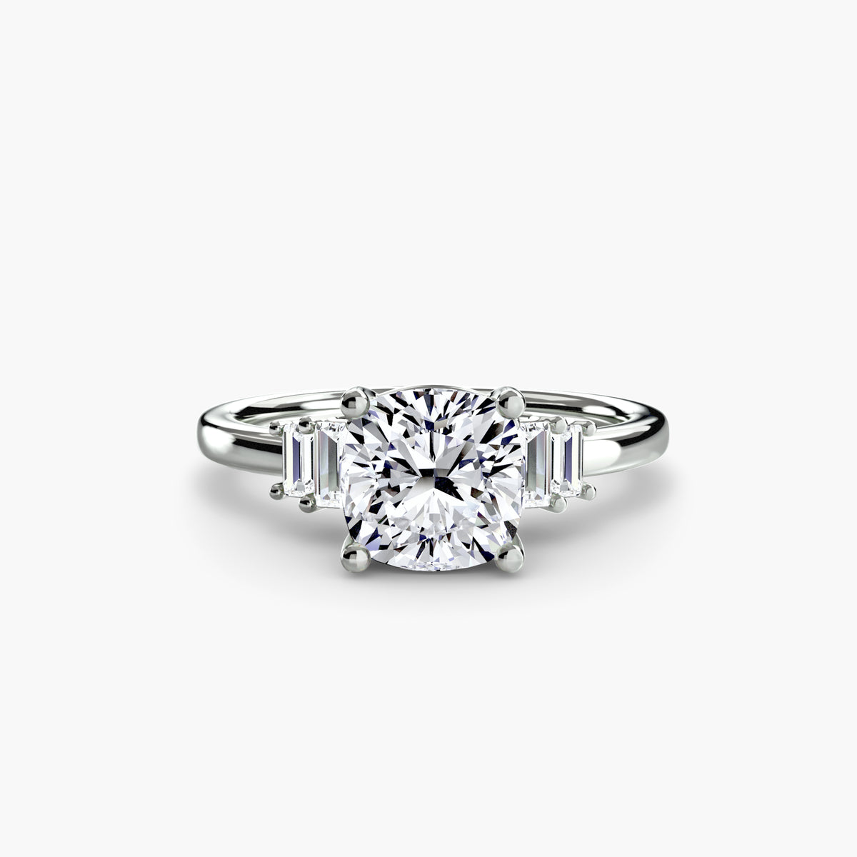 The Shelly Baguette Accent Solitaire