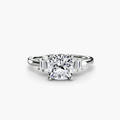 The Shelly Baguette Accent Solitaire