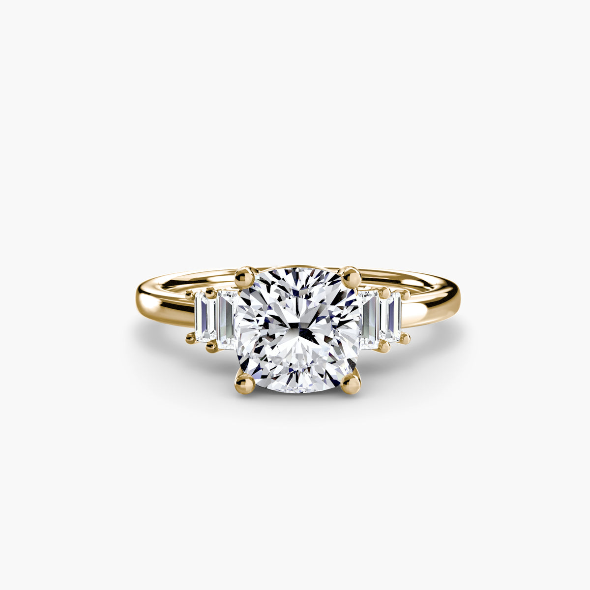 The Shelly Baguette Accent Solitaire