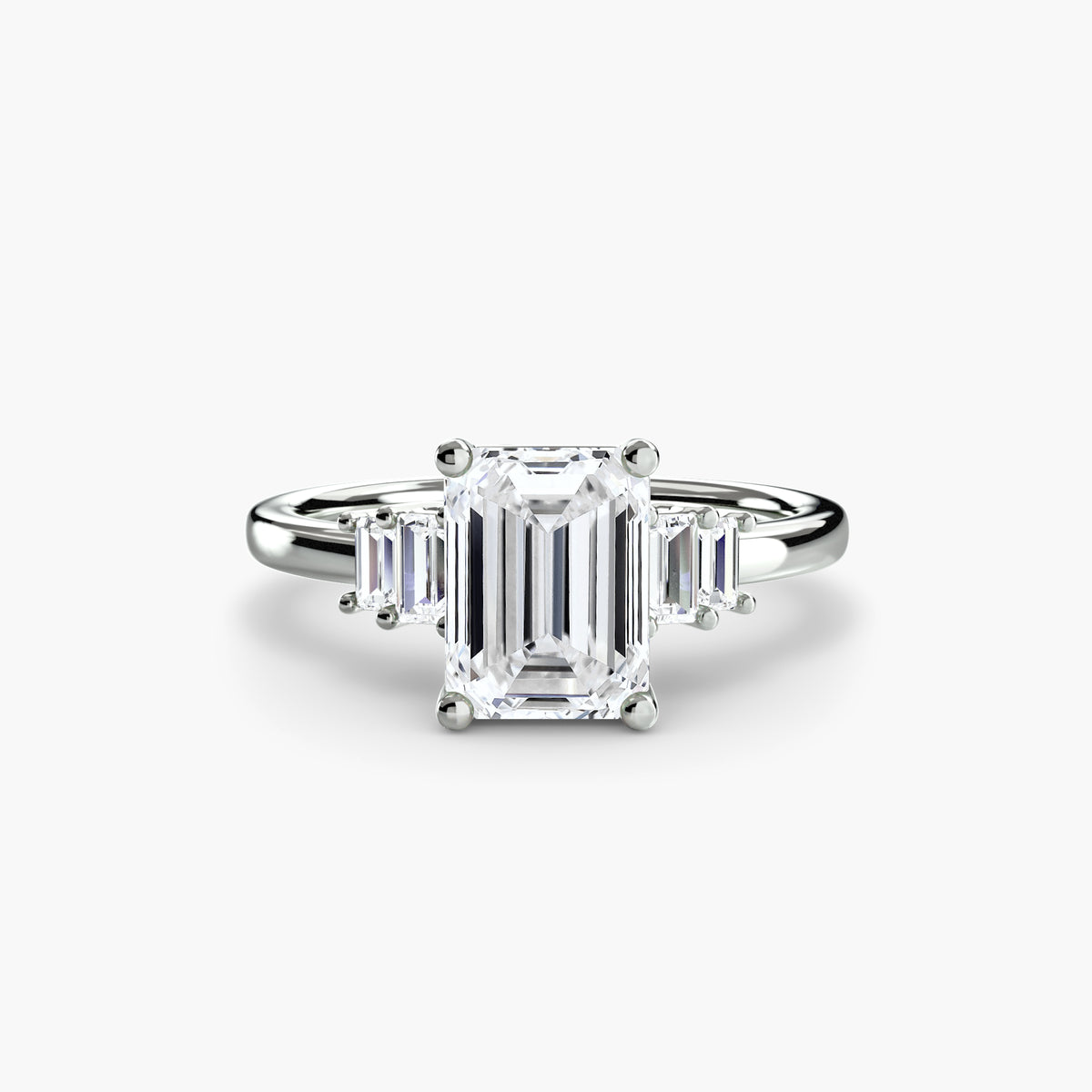 The Shelly Baguette Accent Solitaire