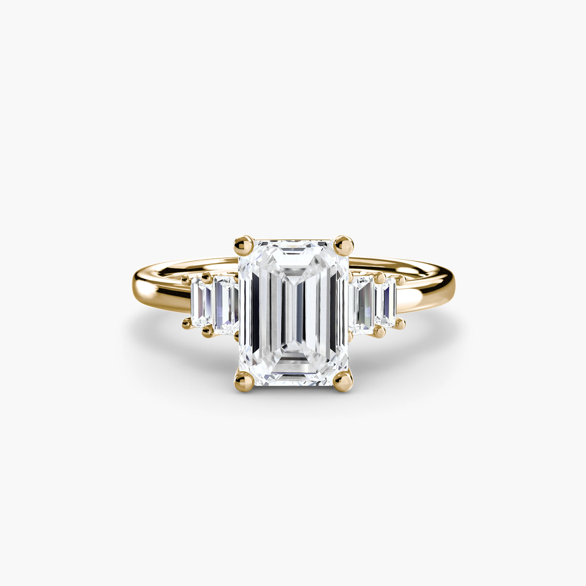 The Shelly Baguette Accent Solitaire