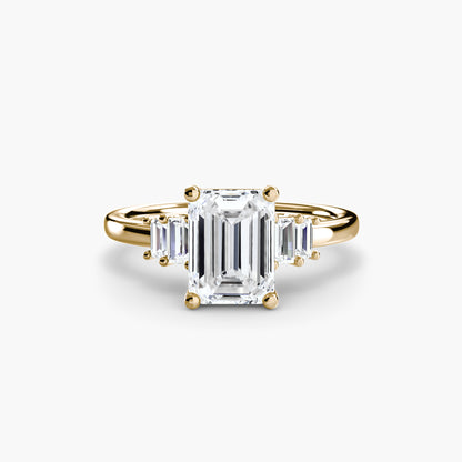 The Shelly Baguette Accent Solitaire