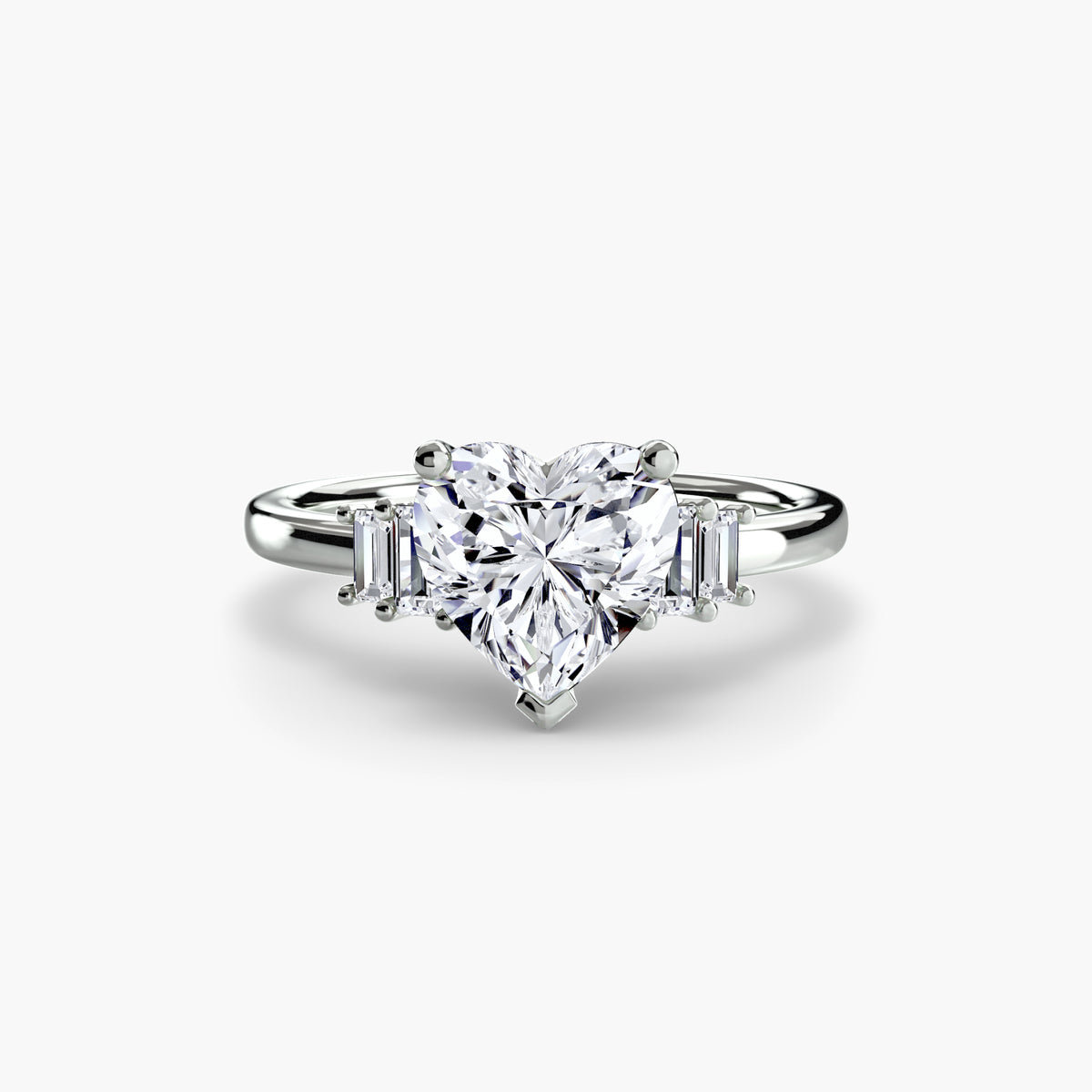 The Shelly Baguette Accent Solitaire