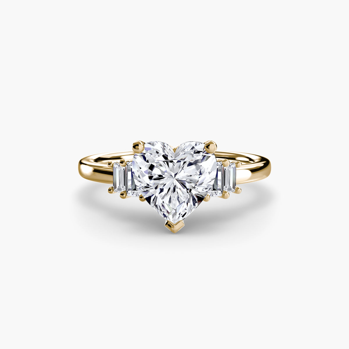 The Shelly Baguette Accent Solitaire