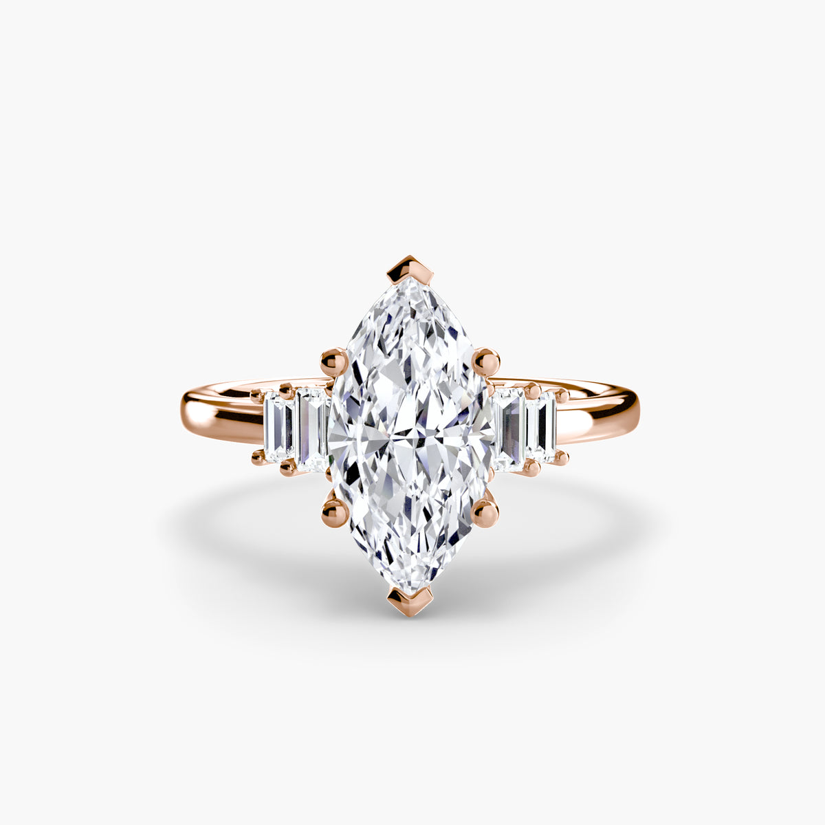 The Shelly Baguette Accent Solitaire