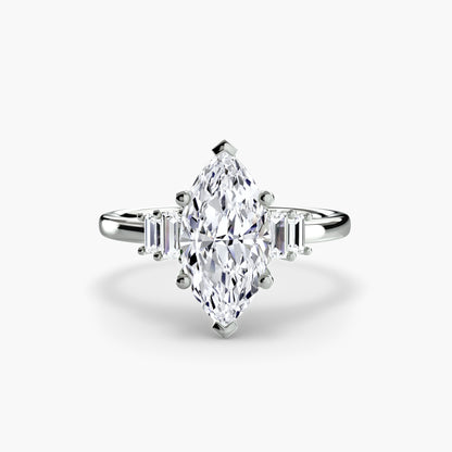 The Shelly Baguette Accent Solitaire