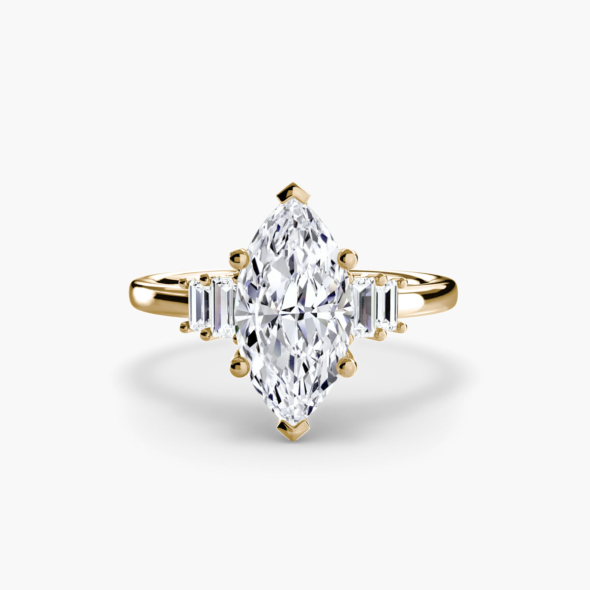 The Shelly Baguette Accent Solitaire