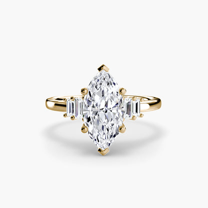 The Shelly Baguette Accent Solitaire