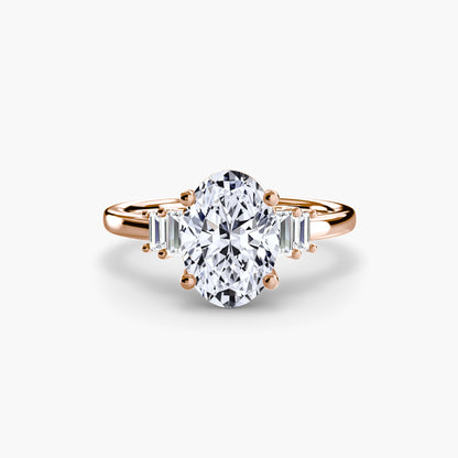 The Shelly Baguette Accent Solitaire