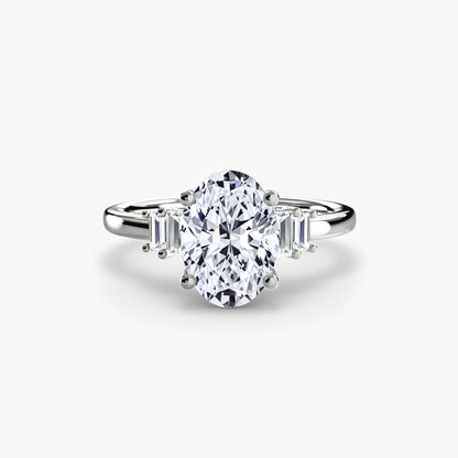 The Shelly Baguette Accent Solitaire