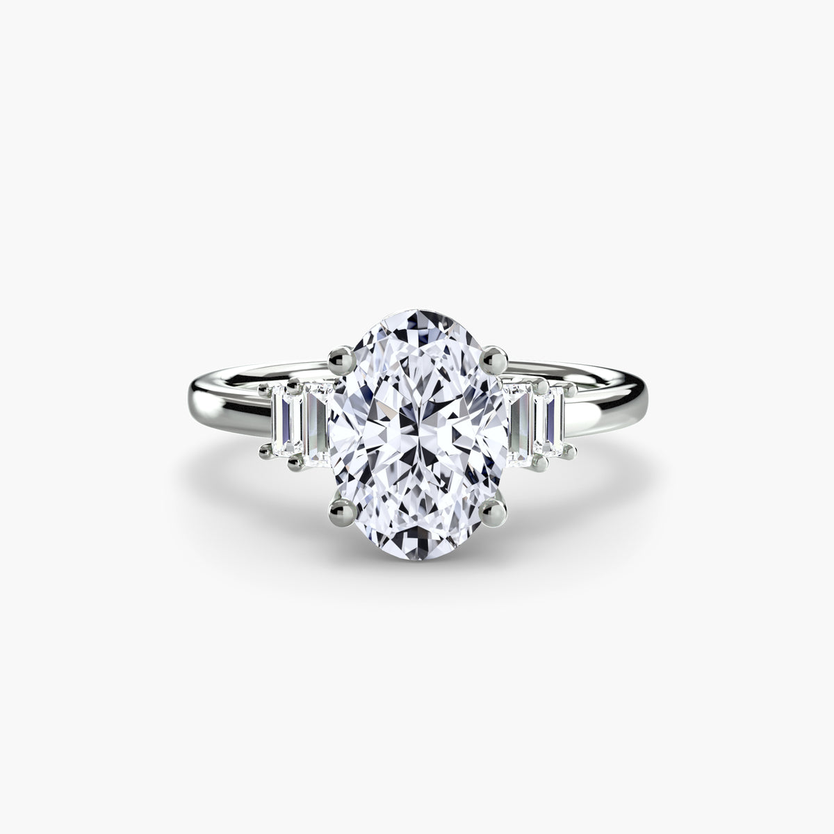 The Shelly Baguette Accent Solitaire