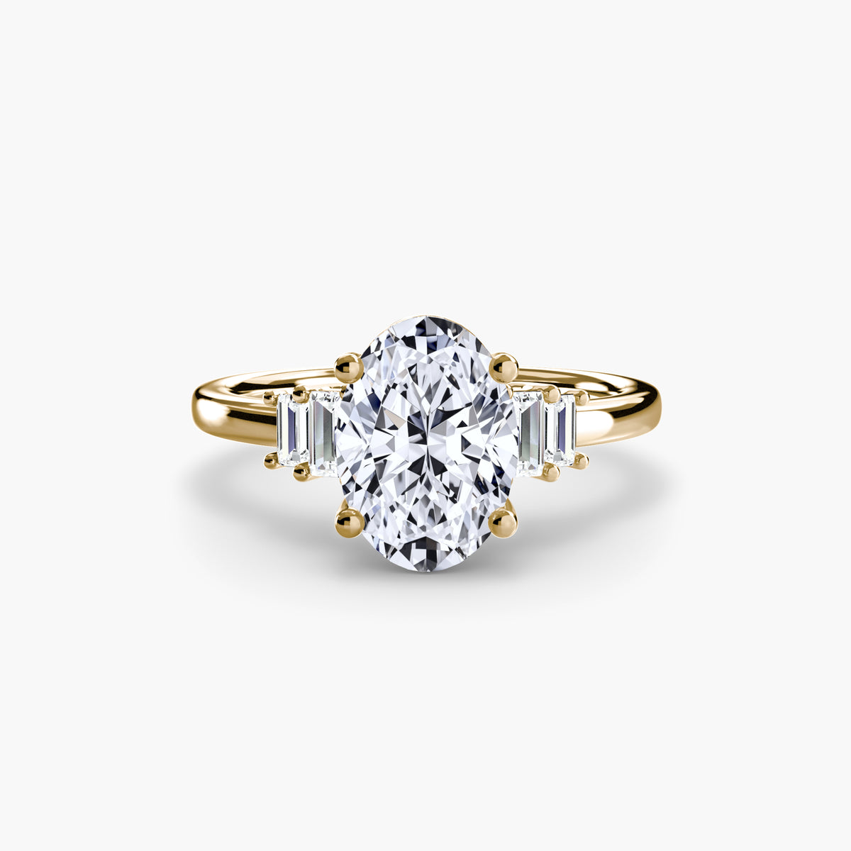 The Shelly Baguette Accent Solitaire