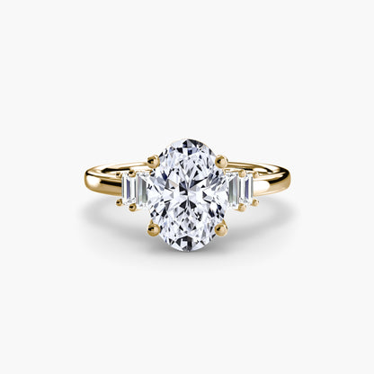 The Shelly Baguette Accent Solitaire