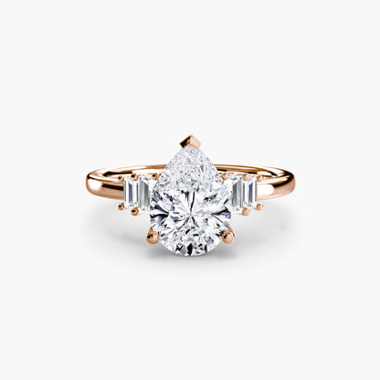 The Shelly Baguette Accent Solitaire