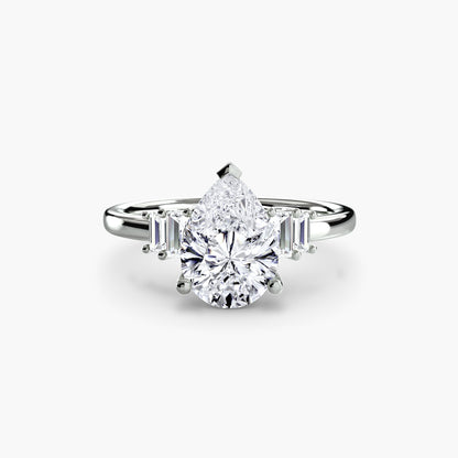The Shelly Baguette Accent Solitaire