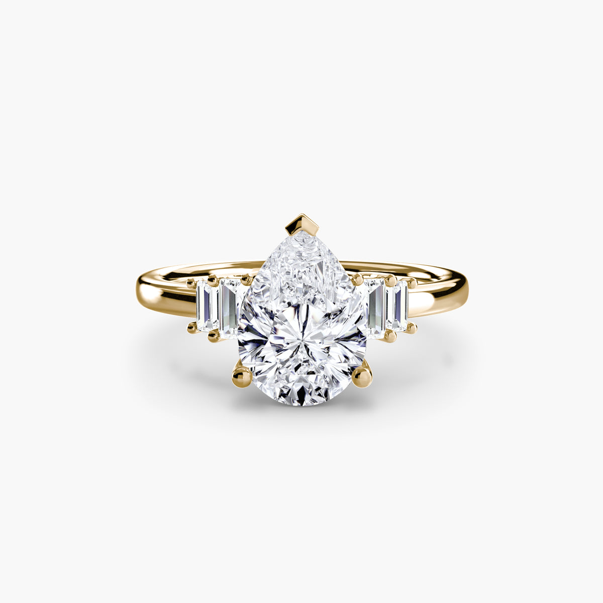 The Shelly Baguette Accent Solitaire