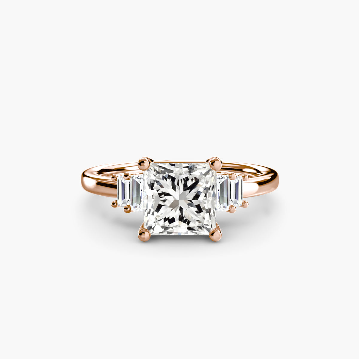 The Shelly Baguette Accent Solitaire