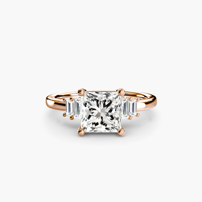 The Shelly Baguette Accent Solitaire