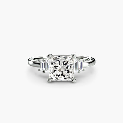 The Shelly Baguette Accent Solitaire