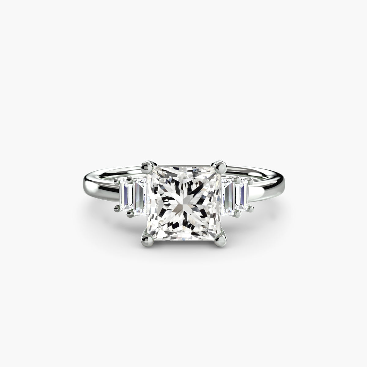 The Shelly Baguette Accent Solitaire