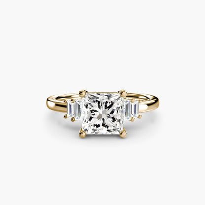 The Shelly Baguette Accent Solitaire