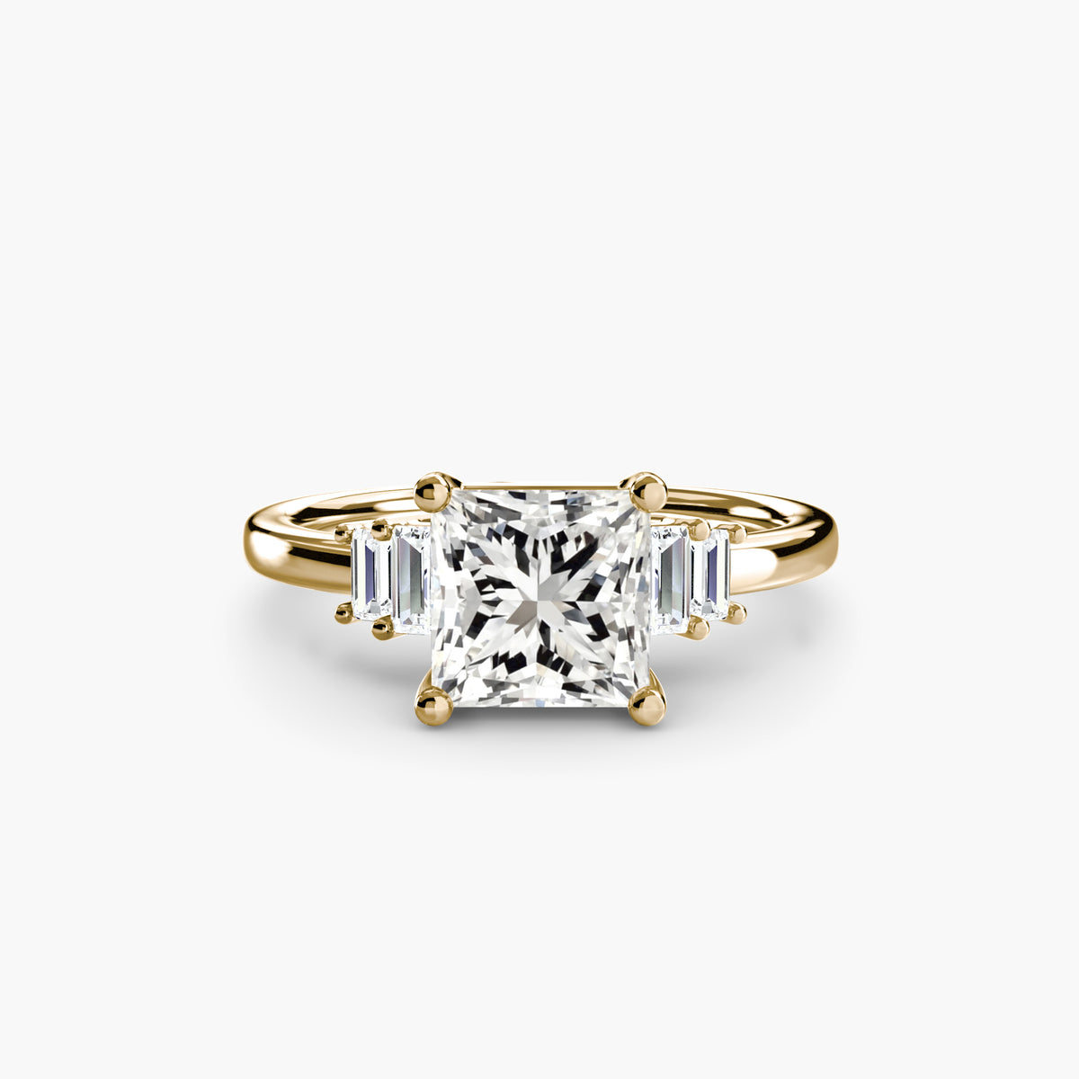 The Shelly Baguette Accent Solitaire