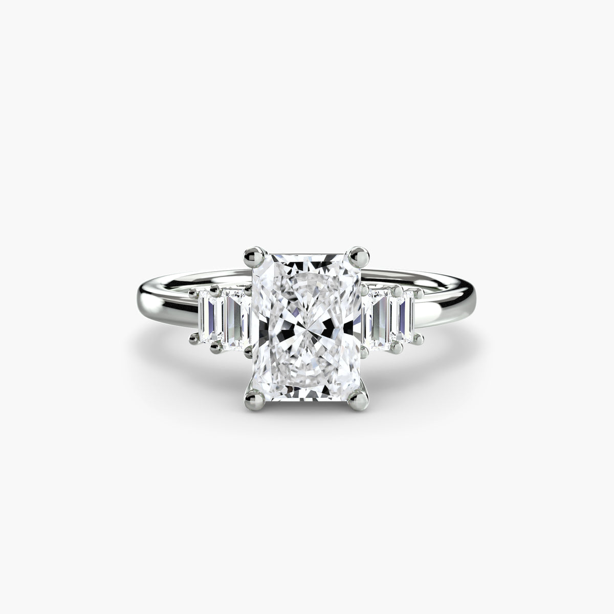 The Shelly Baguette Accent Solitaire