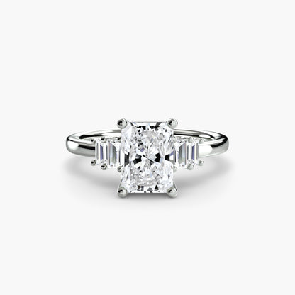The Shelly Baguette Accent Solitaire