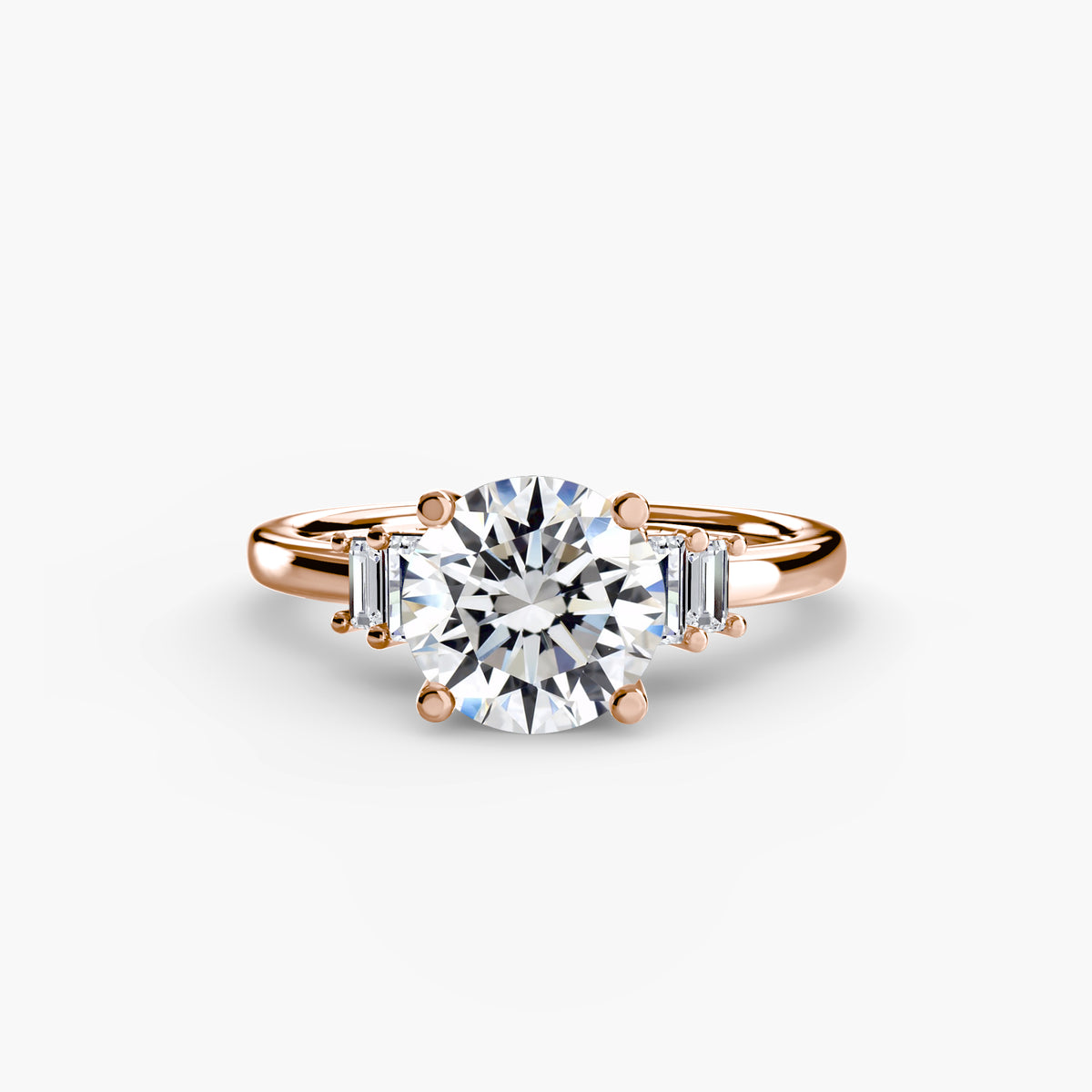 The Shelly Baguette Accent Solitaire