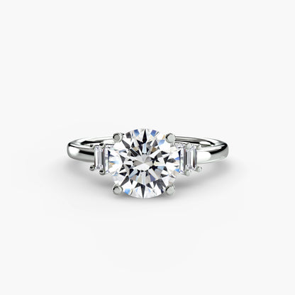 The Shelly Baguette Accent Solitaire