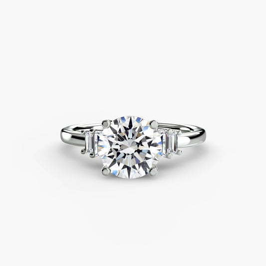 The Shelly Baguette Accent Solitaire