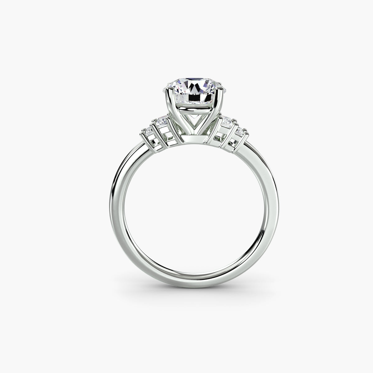The Shelly Baguette Accent Solitaire