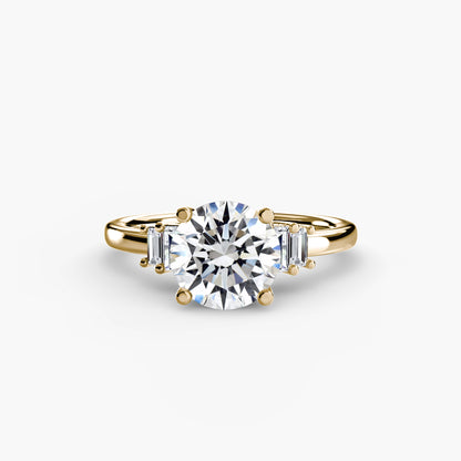 The Shelly Baguette Accent Solitaire