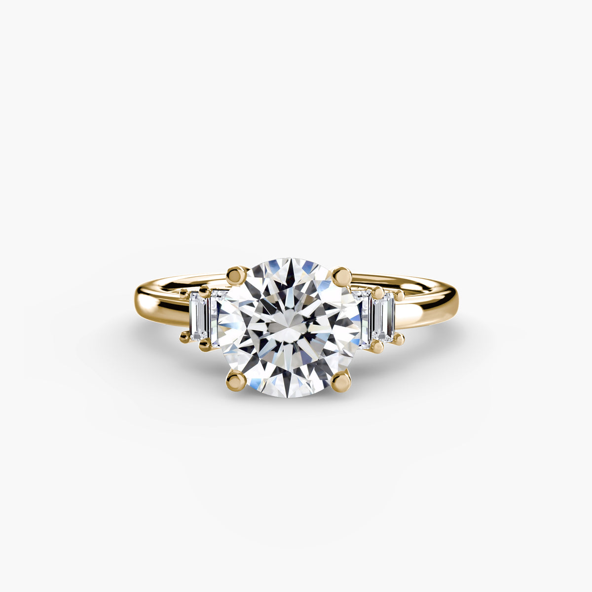 The Shelly Baguette Accent Solitaire
