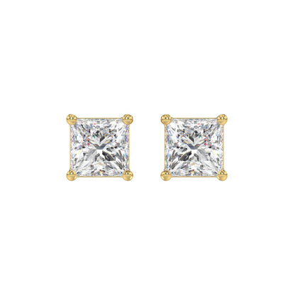 3 CTW Princess Lab-Grown Diamond Stud Earrings