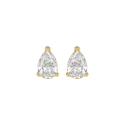 2 CTW Pear Lab-Grown Diamond Stud Earrings angled product image