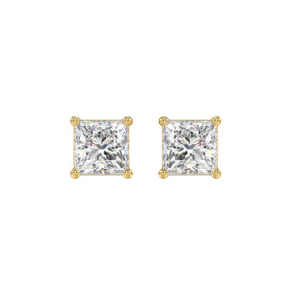 2.5 CTW Princess Lab-Grown Diamond Stud Earrings