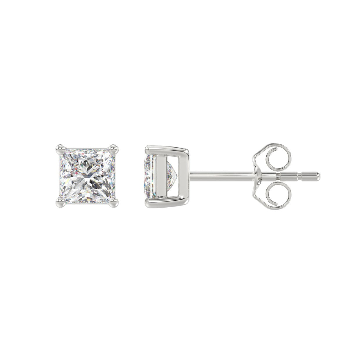 1.5 CTW Princess Lab-Grown Diamond Stud Earrings