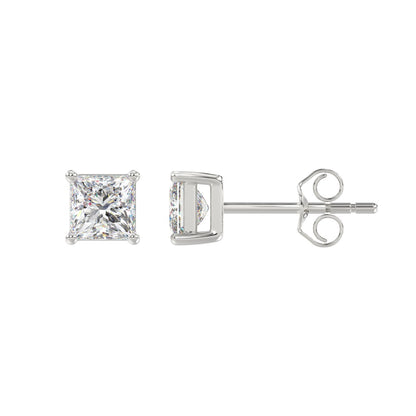 1.5 CTW Princess Lab-Grown Diamond Stud Earrings
