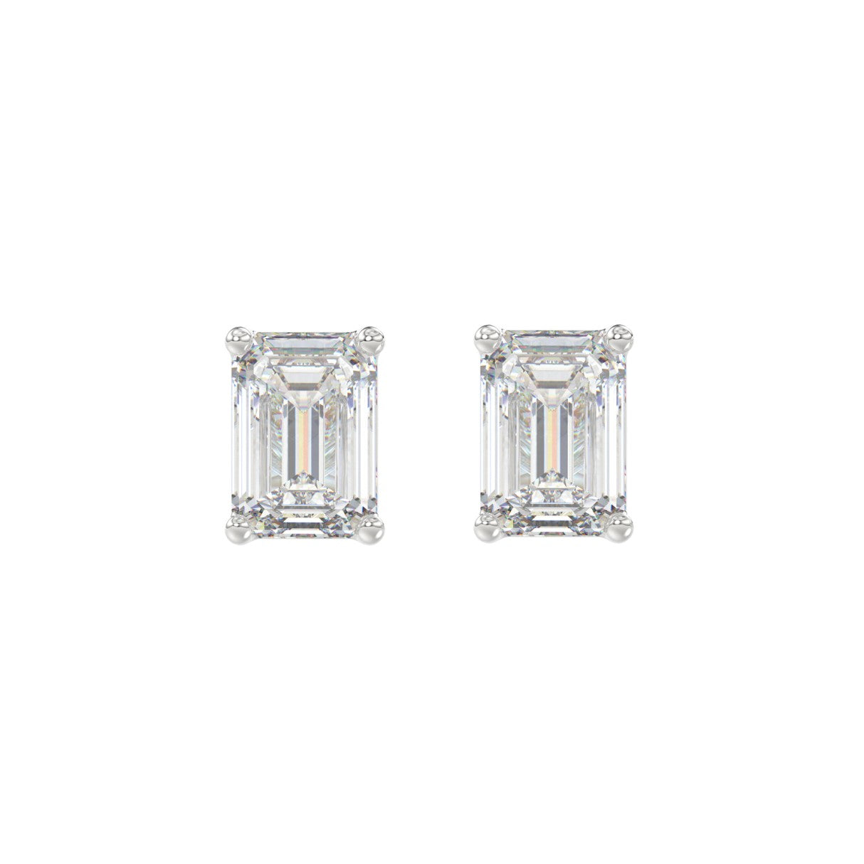 2.5 CTW Emerald Lab-Grown Diamond Stud Earrings