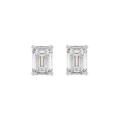 2.5 CTW Emerald Lab-Grown Diamond Stud Earrings